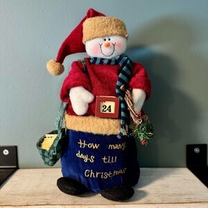 Snowman Christmas Countdown Shelf Decor